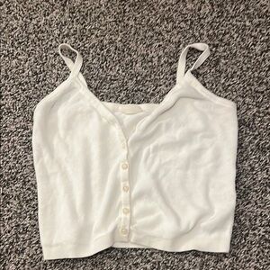White Button-Up Camisole Top